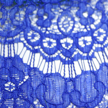RENDA ORNAMENTAL CORDONÊ JARDIN DIGITAL BLUE 100%POLIESTER DELICADO