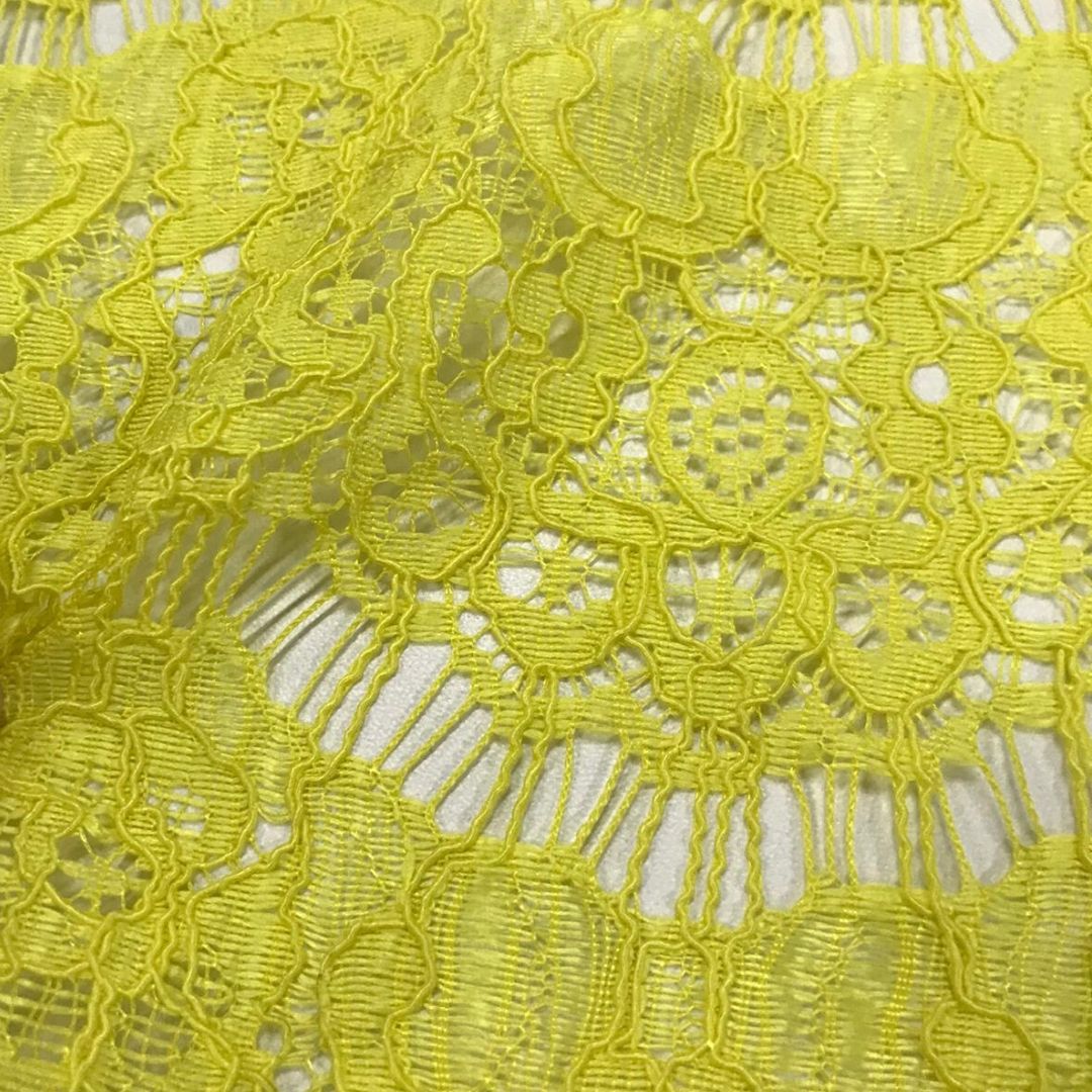 RENDA ORNAMENTAL CORDONÊ JARDIN LEMON 100%POLIESTER DELICADO