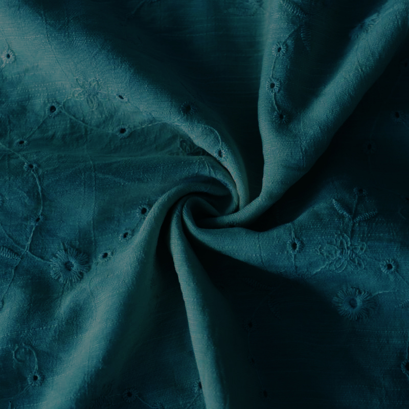 CAPRI SPECIAL BORD. FLOR CAMPESTRE TEAL 55%POLIESTER 45%VISCOSE BORD. 100% POLY