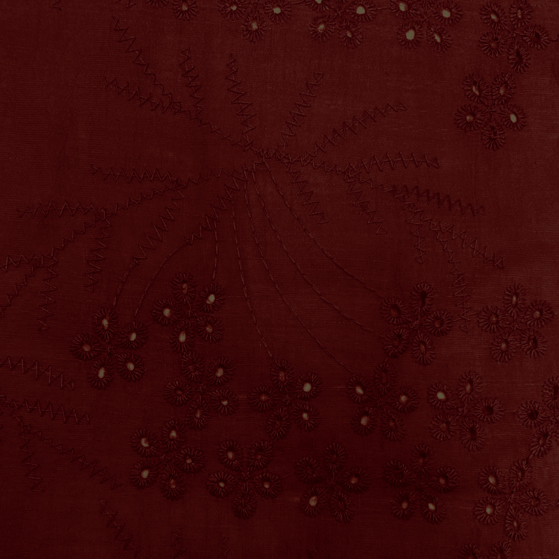 CAPRI SPECIAL BORD. ALBERTA HENNA  55% POLIESTER 45%VISCOSE BORDADO 100% POLIESTER