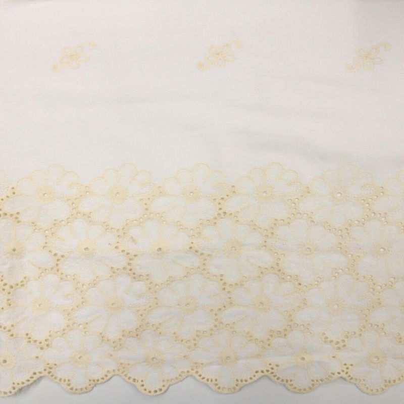 LINHO EC BORDADO BICOLOR PETALA OFF WHITE/CRU 35%POLIESTER 30%VISCOSE 20%LINHO 15%ALGODÃO 