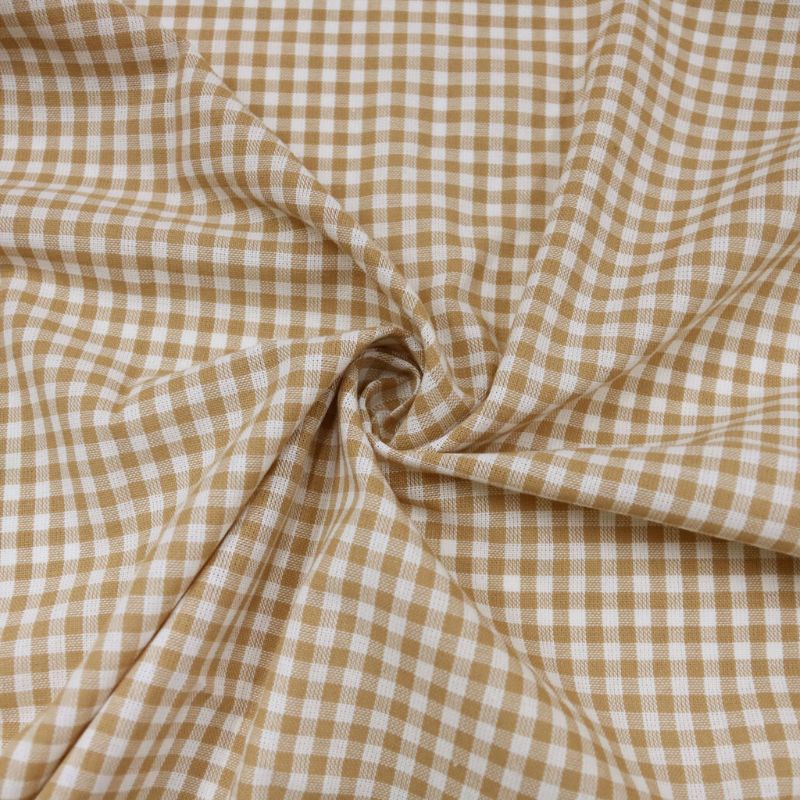 LINHO EC MINI VICHY VENICE LATTE 40%POLIESTER 40%VISCOSE 20%LINHO DELICADO