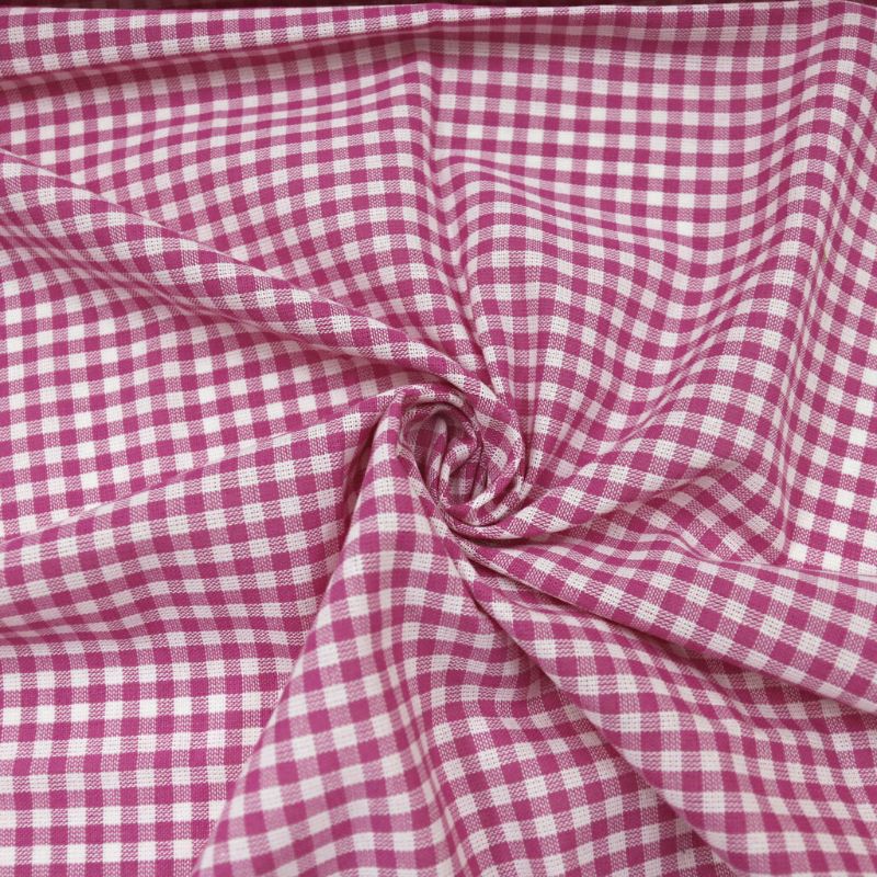 LINHO EC MINI VICHY VENICE PINK 40%POLIESTER 40%VISCOSE 20%LINHO DELICADO