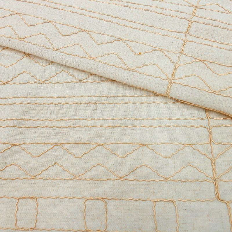 LINHO EC BORDADO SCRAP NATURAL II/GOLD 50%POLIESTER 30%VISCOSE 20%LINHO 