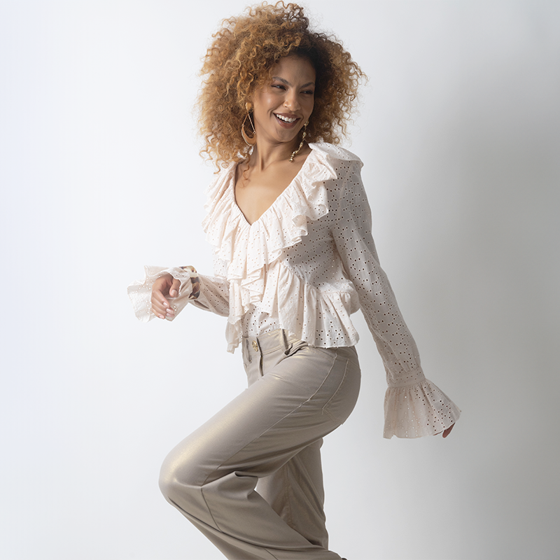 LINHO EC WASHED GLAM FOIL OFF WHITE/SILVER 39%POLIESTER 36%VISCOSE 25%LINHO 'DELICADO AO MANUSEIO'