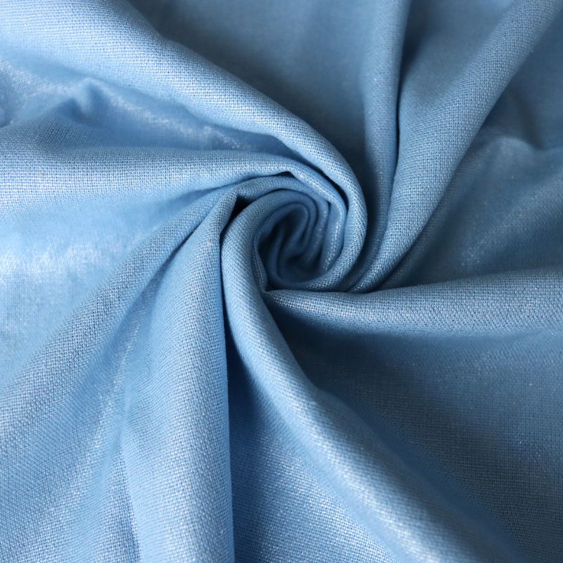 LINHO EC WASHED METALIC FOIL AZUL CELESTE/SILVER 39%POLIESTER 36%VISC DELICADO