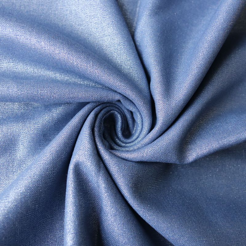 LINHO EC WASHED METALIC FOIL DENIM/SILVER 39%POLIESTER 36%VISCOSE 25%LINHO DELICADO
