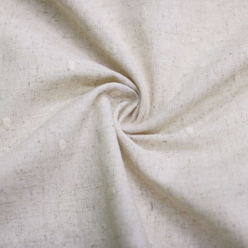 LINHO EC BORDADO POA MARGOT NATURAL CRISTAL/CRU  35%POLIESTER 30%VISCOSE 20% LINHO 15%ALGODÃO DELICADO