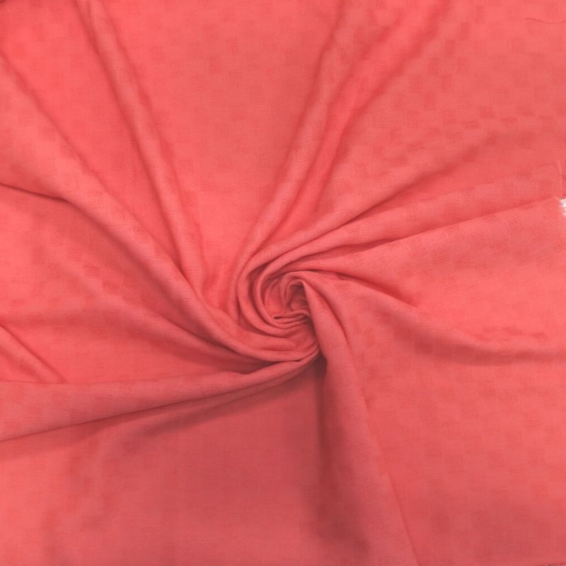 LINHO EC MINI GRID AURA CORALLO 40% POLIESTER 35%VISCOSE 25%LINHO DELICADO