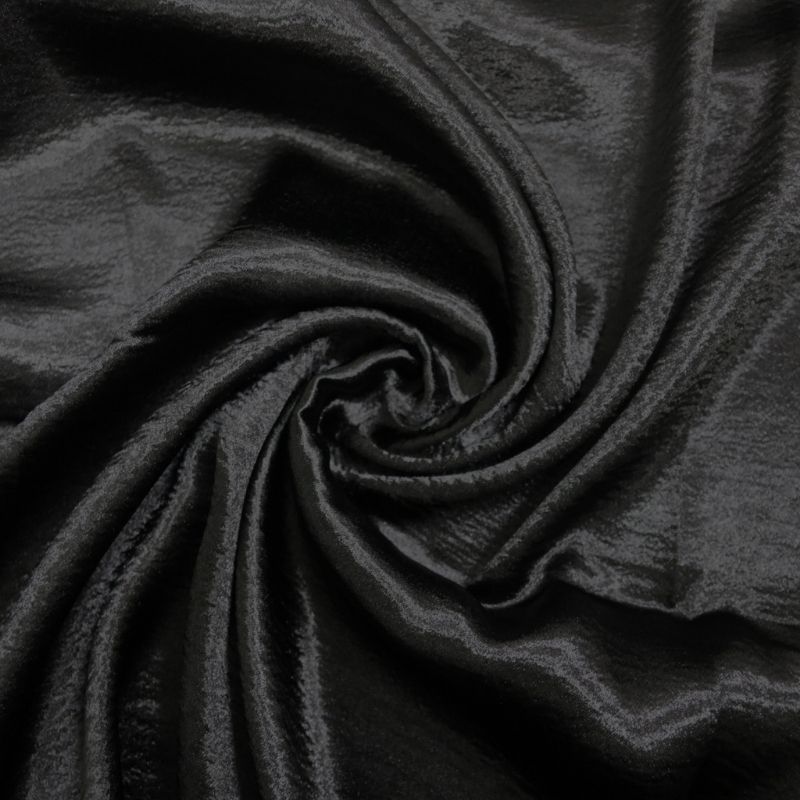 SATIN GLOSS MARFIM BLACK  100%POLIESTER "DELICADO AO MANUSEIO"