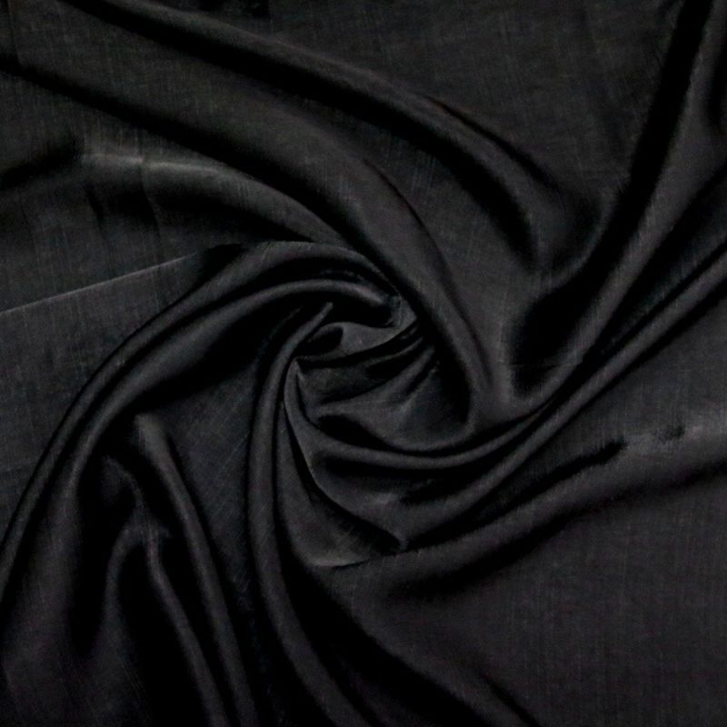 SILKY SATIN LUNA BLACK RT 50%VISCOSE 50%POLIESTER DELICADO