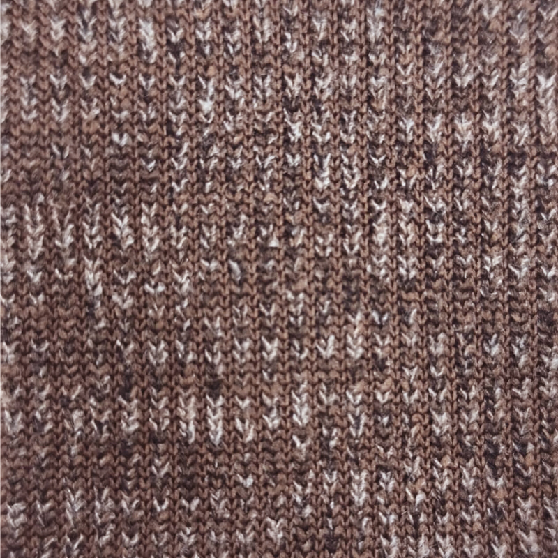 MALHA TEX MELANGE CHOCOLATE QUENTE 91%POLIESTER 7%VISCOSE 2%ELASTANO