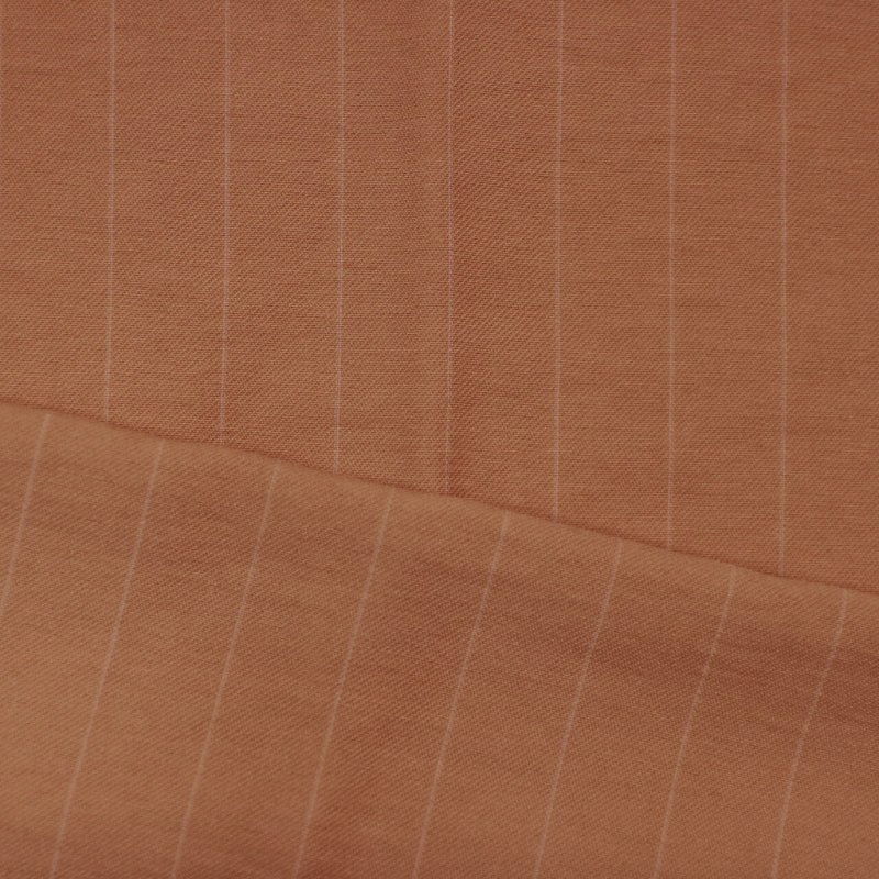 TWILL RAYON FLAT ICE RISCA DE GIZ DOCE DE LEITE/OFF WHITE 91%VISCOSE 8%POLIAMIDA 1% POLIESTER