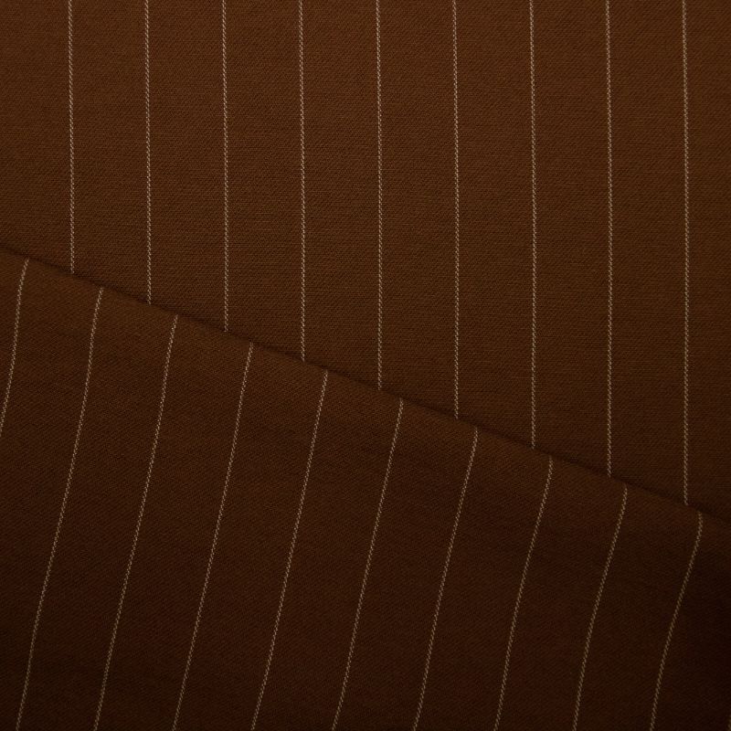 TWILL RAYON FLAT ICE RISCA DE GIZ CHOCOLATE FONDANT/OFF WHITE 91%VISCOSE 8%POLIAMIDA 1%POLIESTER