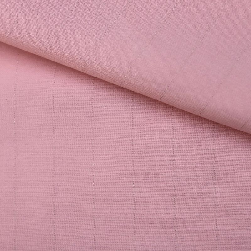 TWILL RAYON FLAT ICE RISCA DE GIZ LUREX ROSA ICE/SILVER 91%VISCOSE 9%POLIESTER