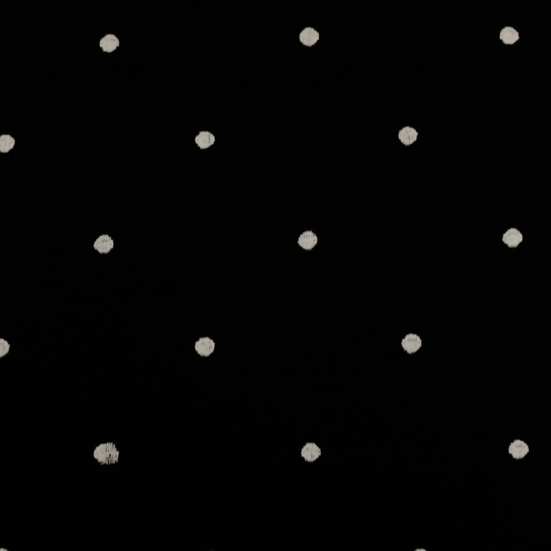TWILL RAYON FLAT ICE BORD. POÁ  BLACK/CRU  92%VISCOSE  8%POLIÉSTER  BORDADO 100%ALGODÃO