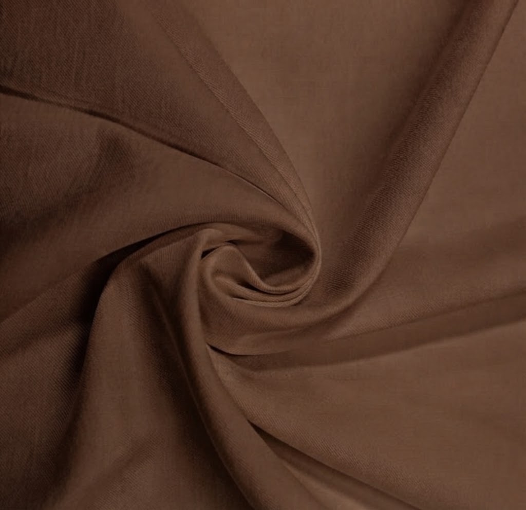 TWILL ESTRUTURADO STRECH MARROM PÓ 97%POLIESTER 3%ELASTANO DELICADO