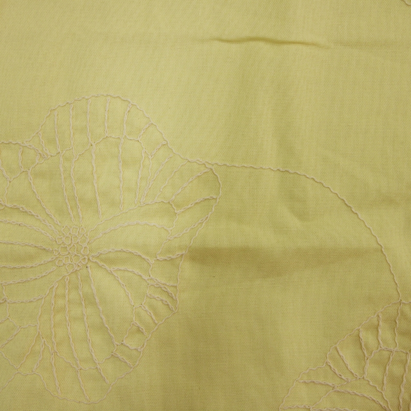 LINHO EC BORDADO CORDONE FLORAL BOHO BUTTER YELLOW/NATURA 80%VISCOSE 15%ALGODÃ