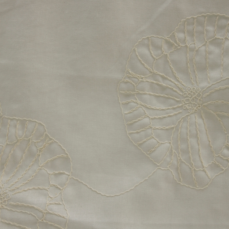 LINHO EC BORDADO CORDONE FLORAL BOHO OFF WHITE/NATURAL 80%VISCOSE 15%ALGODÃ