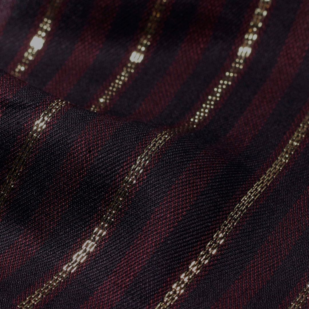 SOFT SILKY LUREX STRIPE ALANIS LICOR/GOLD 95% VISCOSE 5% POLIESTER DELICADO