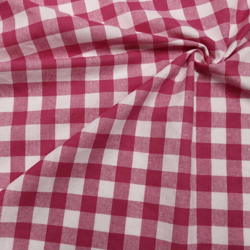 ECO CAMBRAIA VICHY MARAÃ PINK/WHITE 87%ALGODAO 13%POLIESTER 