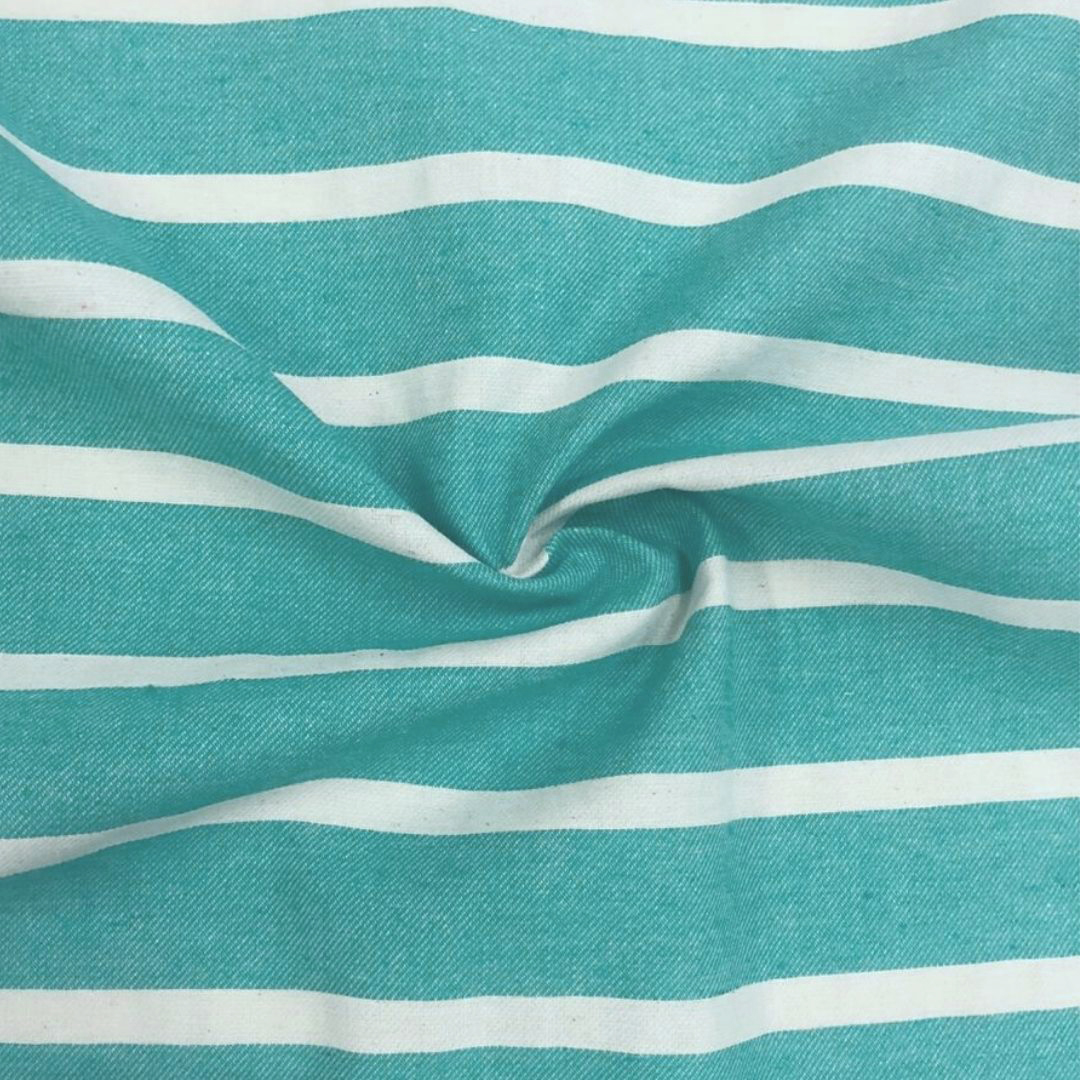 ECO STRIPE ALURE ACQUA 95%ALGODAO 5%POLIESTER