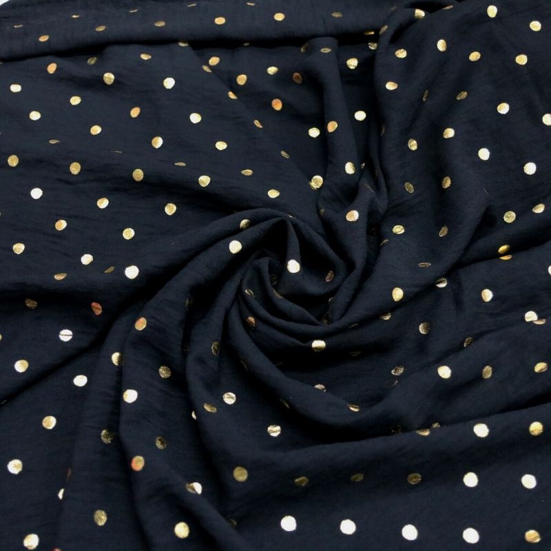 VERONA FOIL POA BLACK/GOLD 100%POLIESTER 