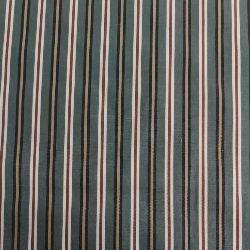 CAMISARIA COTTON STRIPE MANHATTAN AZUL MINERAL 70%POLIÉSTER 30%ALGODÃO