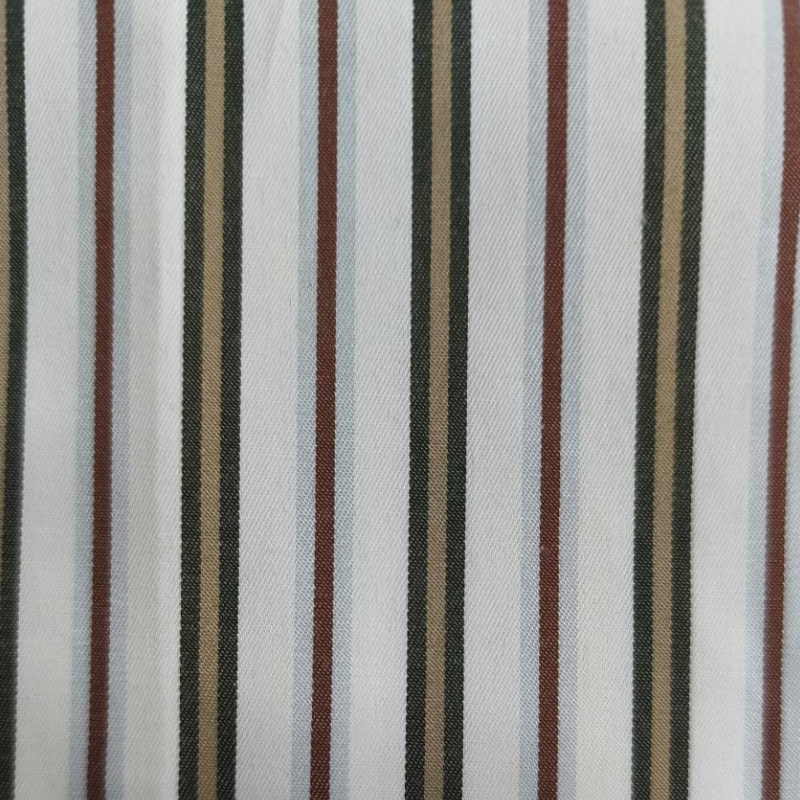 CAMISARIA COTTON STRIPE MANHATTAN OFF WHITE 70%POLIÉSTER 30%ALGODÃO