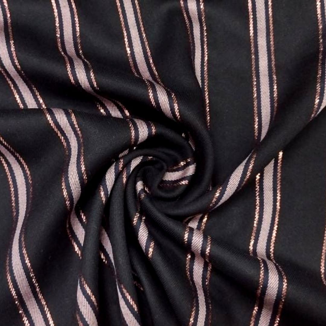 SOFT SILKY LUREX LOLLA BLACK/BRONZE 95% VISCOSE 5% POLIESTER DELICADO