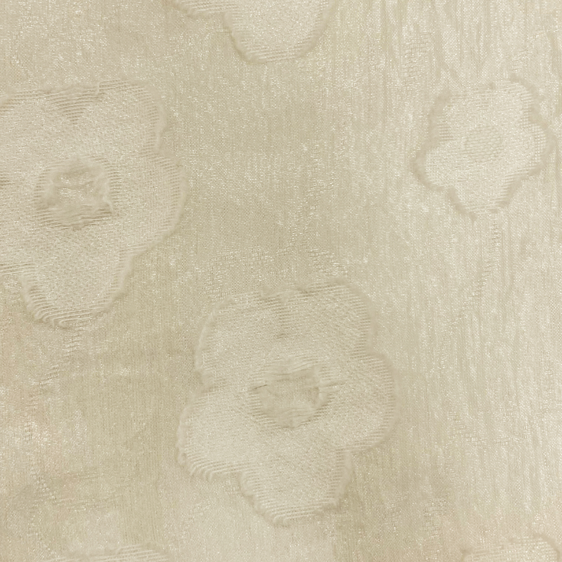 SILKY DEVORÊ JASMIN CHAMPAGNE 66%POLIESTER 34% POLIAMIDA