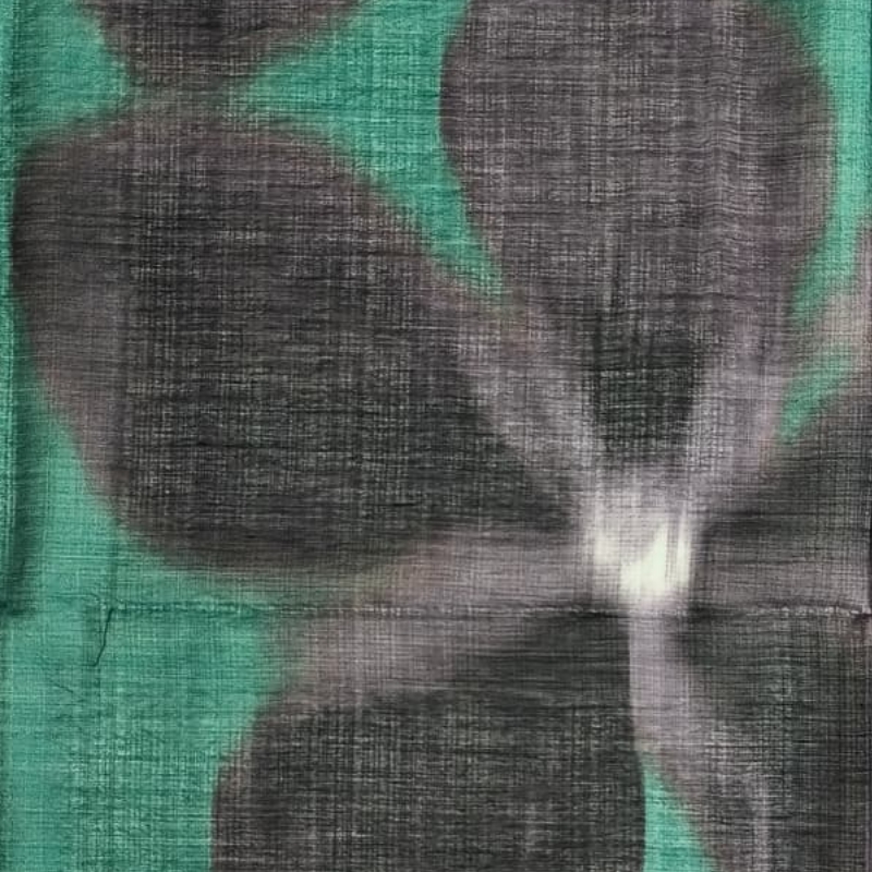 SILKY VOIL ELEGANCE E. FLORAL VERTIGEM TEAL 75%VISCOSE 25%POLIAMIDA DELICADO
