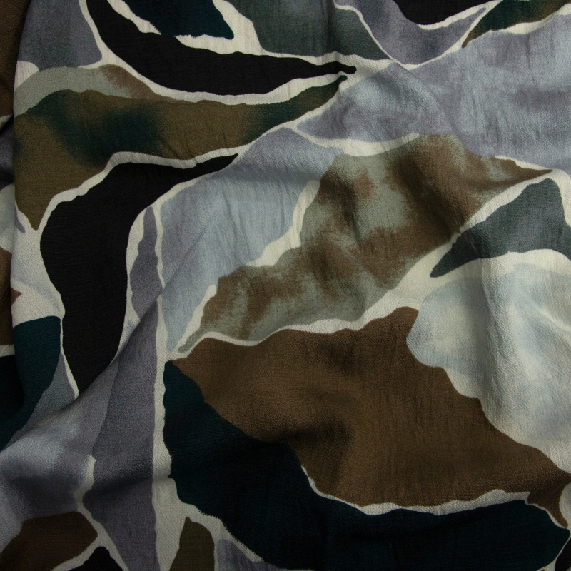 KAMALA ESTAMPADO VITRAL TEAL 88% VISCOSE 12% POLIAMIDA